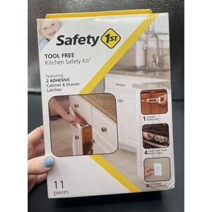 Safety 1st Tool Free Kitchen Safety Kit 11 Piece Baby Proofing Cabinet Locks New